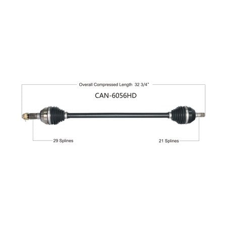 Wide Open Heavy Duty CV Axle for CAN AM HD FRONT RIGHT X3 XRS 17 CAN-6056HD